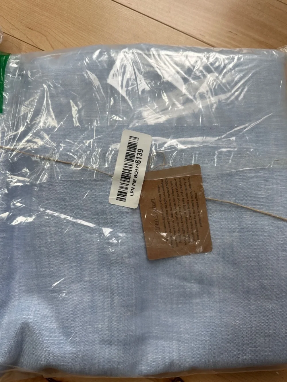 Solino Home 100% Linen Curtain 52 x 120 (2 Panels) Chambray Blue- STORE RETURN